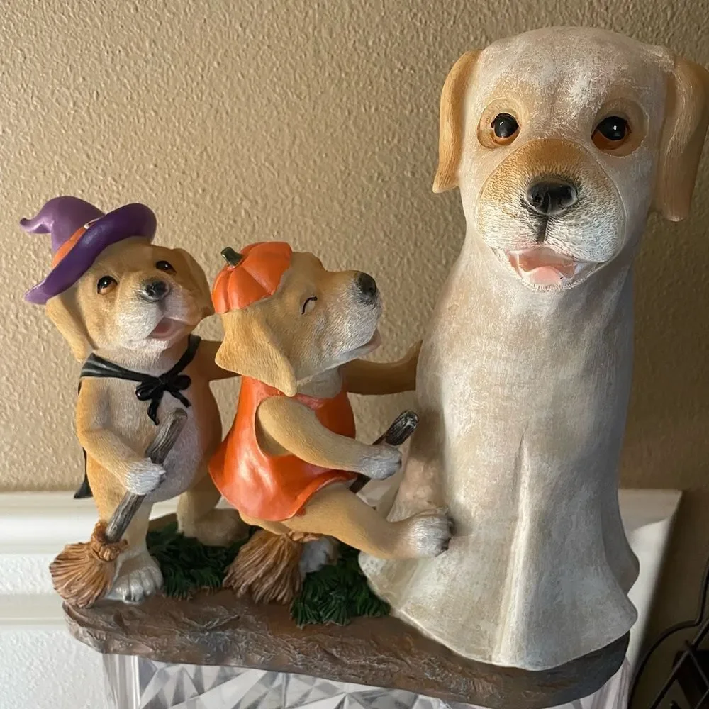 Hay and Harvest Golden Retriever Halloween Decoration Indoor Outdoor CUTEEE!